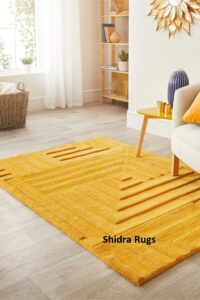 hand tufted rug, modern rug, high low pile rug, irregular shape rug, stylish rug, unique rug